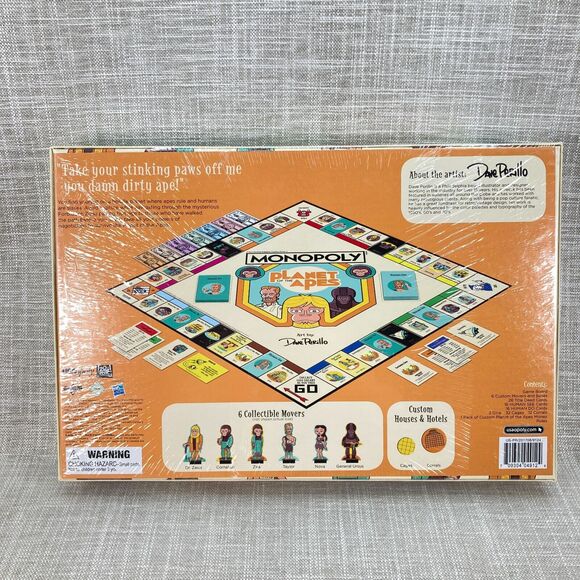 Monopoly Planet Of The Apes Retro Art Edition Board Game Sealed Dave Perillo - Picture 2 of 5